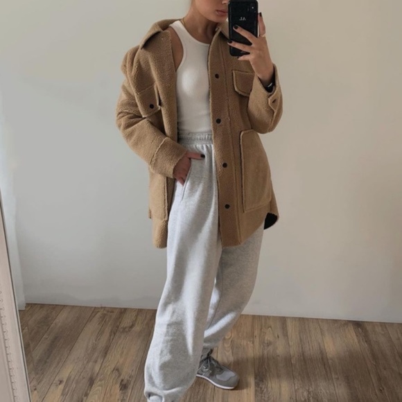 Double faced overshirt shacket fleece - Picture 3 of 15